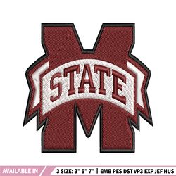 Mississippi State Bulldogs embroidery, Mississippi State Bulldogs embroidery, Football embroidery, NCAA embroidery