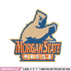 morgan state bears embroidery, morgan state bears embroidery, logo embroidery, sport embroidery, ncaa embroidery
