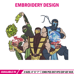Mortal Kombat Ninja Embroidery Design, Mortal Embroidery, Embroidery File, Anime Embroidery,Anime shirt,Digital download