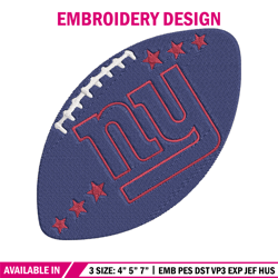 New York Giants Ball embroidery design, New York Giants embroidery, NFL embroidery, sport embroidery, embroidery design