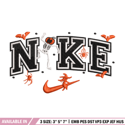 Nike pumpkin embroidery design, Halloween embroidery, Nike design, Embroidery file,Embroidery shirt, Digital download