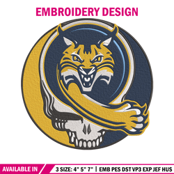 Quinnipiac University logo embroidery design, Sport embroidery, logo sport embroidery,Embroidery design, NCAA embroidery