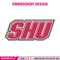 Sacred Heart logo embroidery design,NCAA embroidery,Embroidery design,Logo sport embroidery, Sport embroidery