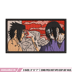 Sasuke vs itachi embroidery design, Naruto embroidery, Anime design, Embroidery shirt