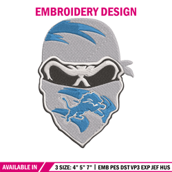 Skull Detroit Lions embroidery design, Detroit Lions embroidery, NFL embroidery, sport embroidery, embroidery design