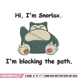 snorlax embroidery design, pokemon embroidery, anime design, embroidery shirt