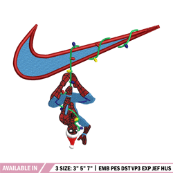Spaiderman Nike logo embroidery design, Spaiderman Nike embroidery, Embroidery shirt, Nike design, Instant download