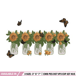 Sunflowers embroidery design, Sunflowers embroidery, flowers design, embroidery file, logo shirt, Digital download