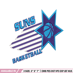 suns basketball embroidery design, suns basketball embroidery, logo design, embroidery basketball, digital download