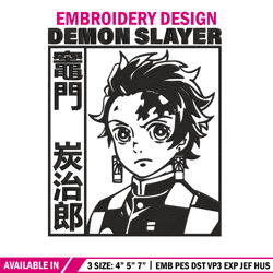 Tanjiro Kamado Embroidery Design,Demon slayer Embroidery,Embroidery File,Anime Embroidery,Anime shirt, Digital download