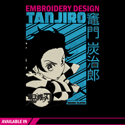 Tanjiro Poster Embroidery Design, Demon slayer Embroidery,Embroidery File, Anime Embroidery, Digital download