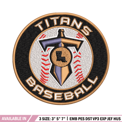 titan baseball embroidery design, baseball embroidery, emb design, embroidery shirt