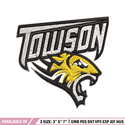 Towson Tigers embroidery design, Towson Tigers embroidery, logo Sport, Sport embroidery, NCAA embroidery