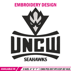UNC Wilmington Seahawks embroidery design, NCAA embroidery,Sport embroidery,logo sport embroidery,Embroidery design