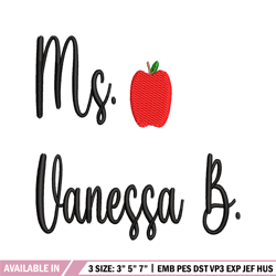 Vanessa B Logo embroidery design, Vanessa B logo embroidery, logo design, embroidery file, logo shirt, Digital download