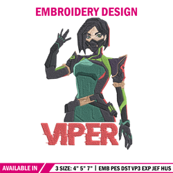 Viper poster Embroidery Design, Valorant Embroidery,Embroidery File,Anime Embroidery,Anime shirt,Digital download