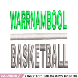 warrnambool basketball embroidery design, warrnambool basketball embroidery, logo design, logo shirt, digital download