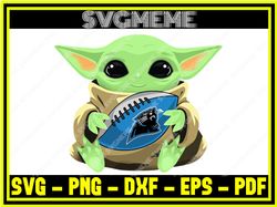 Baby Yoda Carolina Panthers Nfl SVG PNG DXF EPS PDF Clipart For Cricut Baby Yoda,NFL svg,NFL Football,Super Bowl, Super