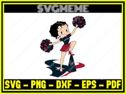 Betty Boop Cheerleader Houston Texans Nfl SVG PNG DXF EPS PDF Clipart For Cricut,NFL svg,NFL Football,Super Bowl, Super