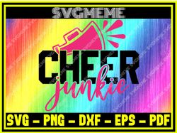 Cheer Junkie SVG PNG DXF EPS PDF Clipart For Cricut Cheer SVG Digital Art Files ,NFL svg,NFL Football,Super Bowl, Super