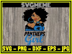 Nfl Panthers Girl Logo SVG PNG DXF EPS JPG Clipart For Cricut Nfl Panthers Girl ,NFL svg,NFL Football,Super Bowl, Super