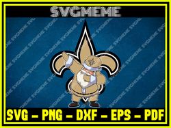 NFL Santa Claus Dab Style New Orleans Saints SVG PNG DXF EPS PDF Clipart For Cri,NFL svg,NFL Football,Super Bowl, Super
