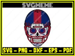 Sugar Skull New York Giants Nfl SVG PNG DXF EPS PDF Clipart For Cricut Sugar Sku,NFL svg,NFL Football,Super Bowl, Super