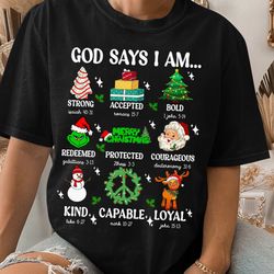 God Says I Am Christmas Sweatshirt, Religious Christmas, Chr