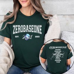 2 Sides Zerobaseone Kpop Shirt, Zerobaseone Members Lightstick Shirt, ZB1 Melting Point Album, Zerobaseone Fan Shirt, ZB
