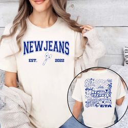 Double Sided NewJeans Kpop Shirt, Newjeans Bunnies Tshirt, Newjeans Tracklist Sweatshirt, NewJeans Fan Gifts, Newjeans H