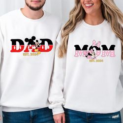 Mickey Dad Shirt, Minnie Mom Shirt, Disney Mom And Dad Shirt, Disney Trip Family Mom Dad T-shirt, Mommy Daddy Sweatshirt