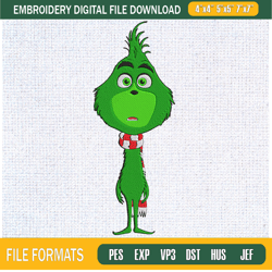 Grinch Kids Face Thin Embroidery Designs, Christmas Machine Embroidery Design, M,Embroidery Design,Embroidery svg,Machin