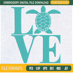 I Love Turtles Embroidery Designs, Turtle Machine Embroidery Design, Machine Emb,Embroidery Design,Embroidery svg,Machin