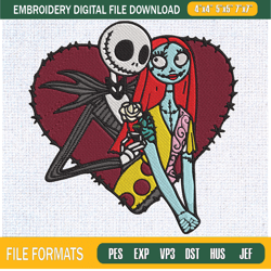 Jack And Sally Embroidery Designs, Halloween Machine Embroidery Design, Machine ,Embroidery Design,Embroidery svg,Machin