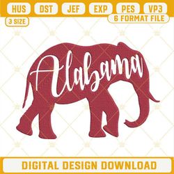 Alabama In Elephant Embroidery Designs, Alabama Crimson Tide Embroidery Design Files.jpg
