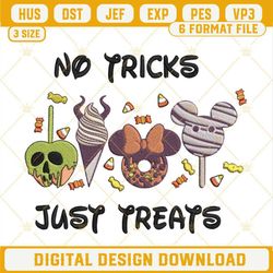No Tricks Just Treats Snackgoal Halloween Embroidery Design File.jpg