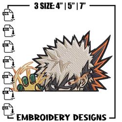 Bakugo Peeker Embroidery Design, Mha Embroidery, Embroidery File, Anime Embroidery, Anime shirt, Digital download.,Anime