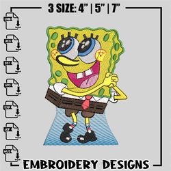 Bob Esponja ,Embroideryroidery design, Bob Esponja ,Embroideryroidery, anime design, logo design, cartoon shirt, Instant
