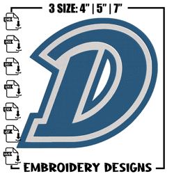 Drake University logo embroidery design, NCAA embroidery,Sport embroidery, Embroidery design, Logo sport embroidery
