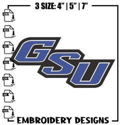 Georgia State logo embroidery design,NCAA embroidery, Embroidery design, Logo sport embroidery, Sport embroidery