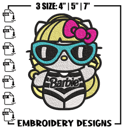Hello Kitty Barbie Embroidery design, Hello Kitty Barbie Embroidery, logo design, Embroidery File, Digital download