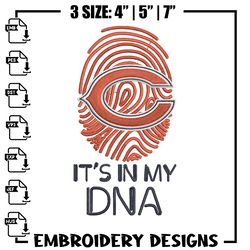 its in my dna chicago bears embroidery design, bears embroidery, nfl embroidery, sport embroidery, embroidery design