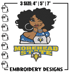Morehead State girl embroidery design, NCAA embroidery, Embroidery design, Logo sport embroidery,Sport embroidery