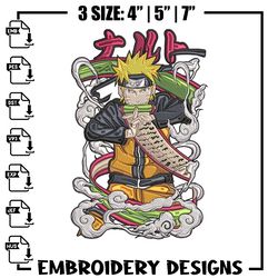 Naruto poster Embroidery Design, Naruto Embroidery, Embroidery File, Anime Embroidery, Anime shirt, Digital download