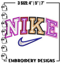 Nike color embroidery design, Nike embroidery, Nike design, Embroidery shirt, Embroidery file,Digital download