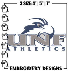 North Florida Ospreys logo embroidery design, NCAA embroidery, Sport embroidery,Logo sport embroidery,Embroidery design