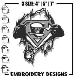 Superman Symbol Las Vegas Raiders embroidery design, Raiders embroidery, NFL embroidery, logo sport embroidery