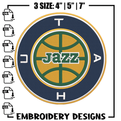 Utah Jazz logo embroidery design, NBA embroidery, Sport embroidery,Embroidery design,Logo sport embroidery