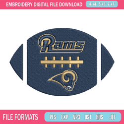 Ball Los Angeles Rams embroidery design, Rams embroidery, NFL embroidery, logo sport embroidery, embroidery design