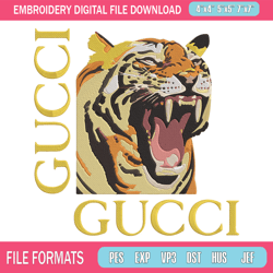 Gucci Tiger Embroidery Design, Gucci Embroidery, Embroidery File, Anime Embroidery, Anime shirt, Digital download